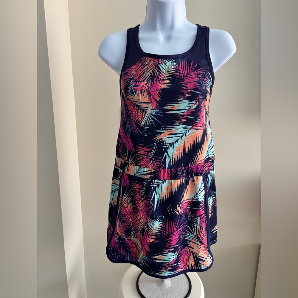 Gymboree Tropical Print Kids Tennis Dress - Navy and Pink